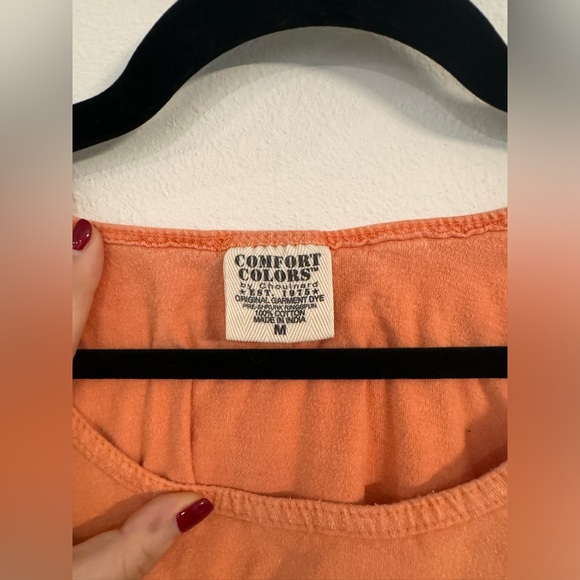 Comfort colors orange tank top, size medium, Garner State Park Logo - Picture 2 of 4